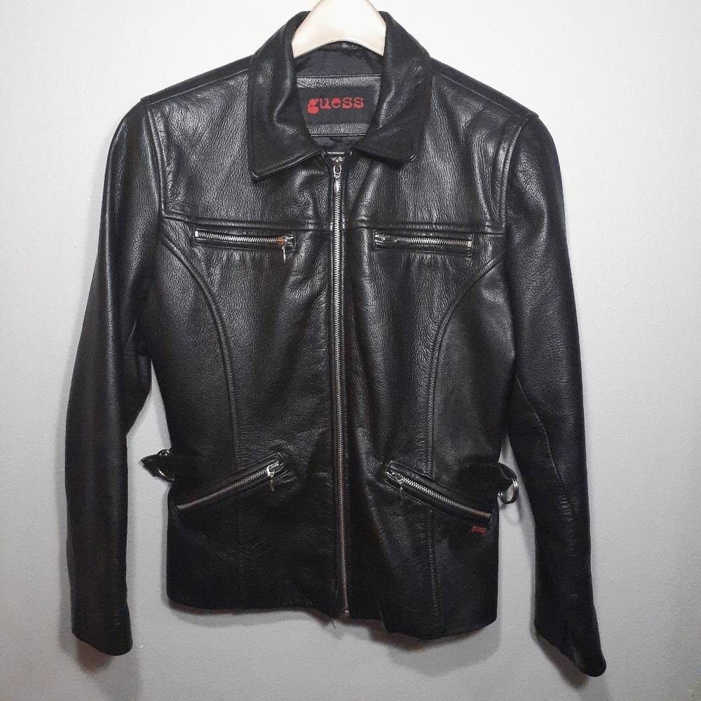 Guess genuine leather jacket